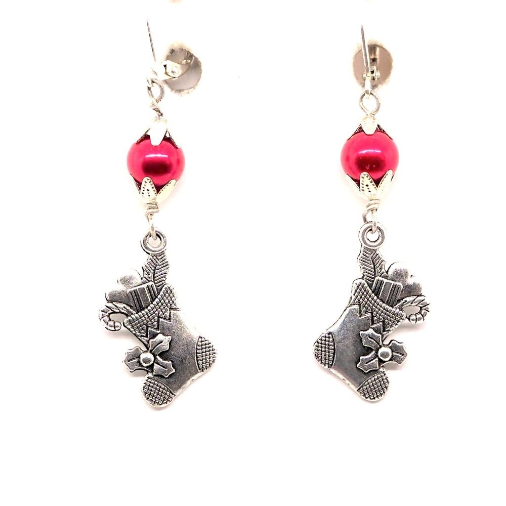 Red Stocking Earrings